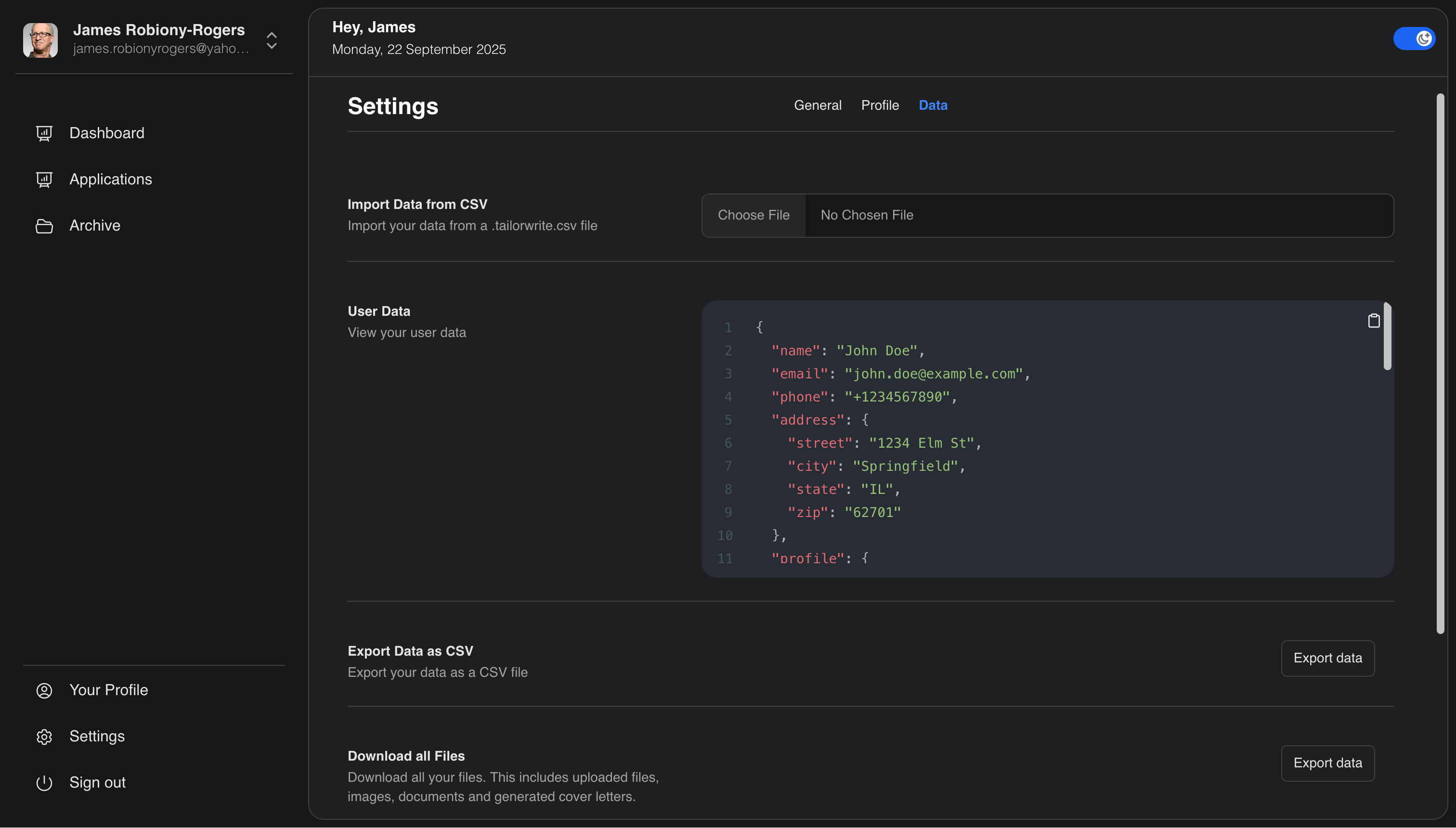 TailorWrite project preview