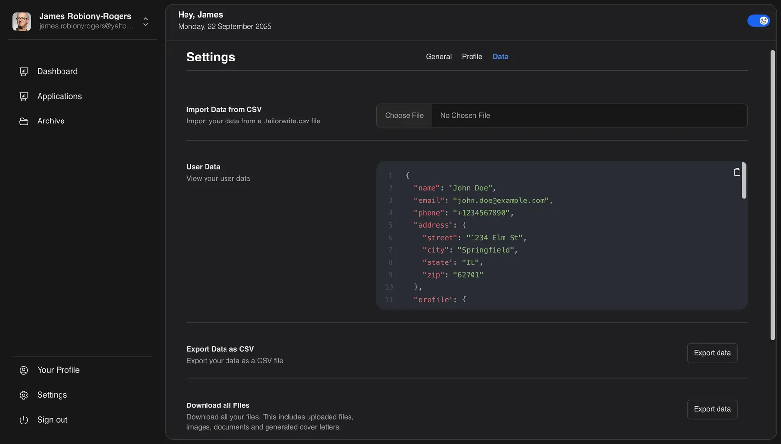TailorWrite project preview